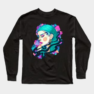 Soul Connection - Trippy Colorful Portrait Long Sleeve T-Shirt